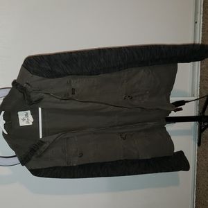 Others Follow Olive Hoodie Cargo Jacket